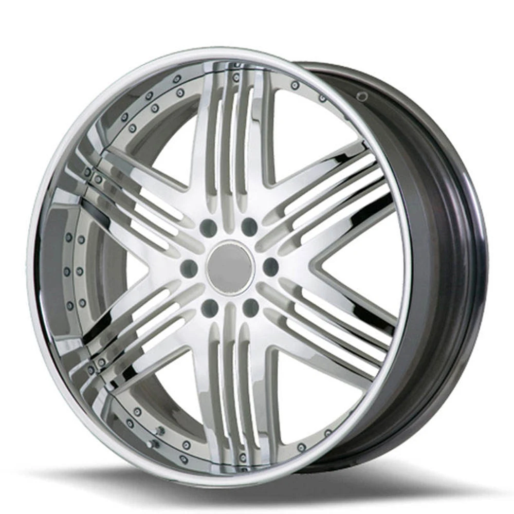 Llanta de ruedas de alambre de acero de radios múltiples cromados personalizada