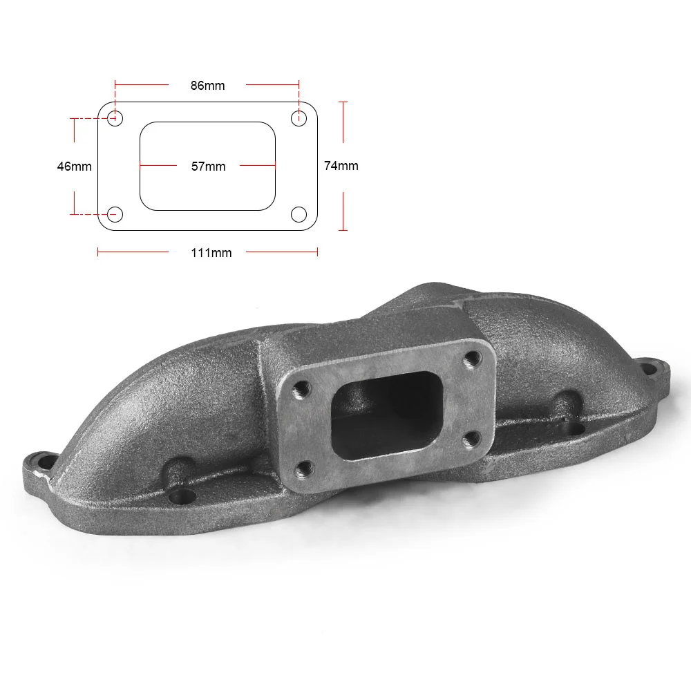 Colector turbo fundición T3/T4 para Honda Civic EP3 K20 y Acura RSX - imagen 4