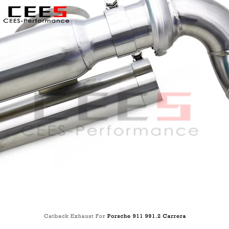 Silenciador de escape cees para Porsche 911 991,2 Carrera 3,0 T 2016-2018 sistema de escape Catback de acero inoxidable X tubo de escape - imagen 5