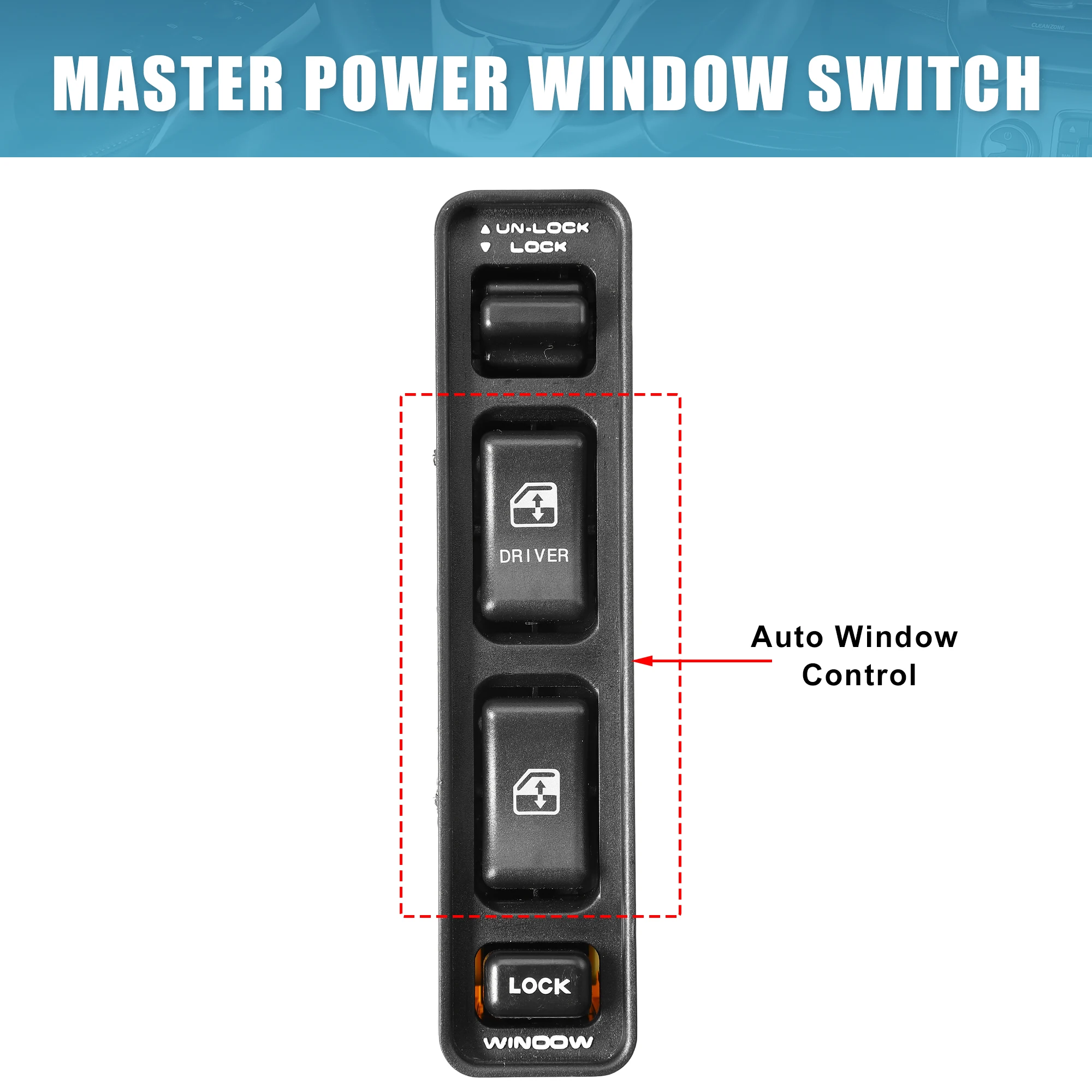 X Autohaux 3799060 Interruptor elevalunas Suzuki Vitara 1988-1999 - imagen 3