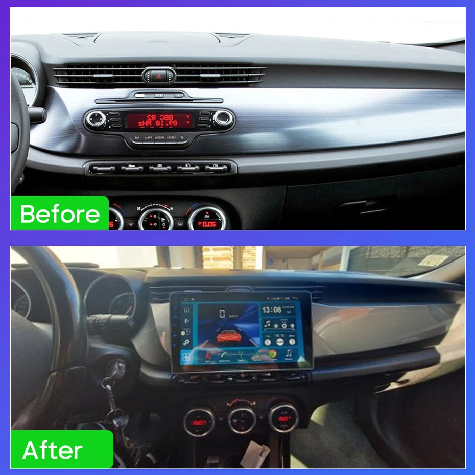 Radio de coche Carplay para Alfa ROMEO GIULIETTA 2010 - 2014 navegación GPS estéreo Android Auto 4G Wifi pantalla de vídeo Bluetooth No 2din - imagen 2