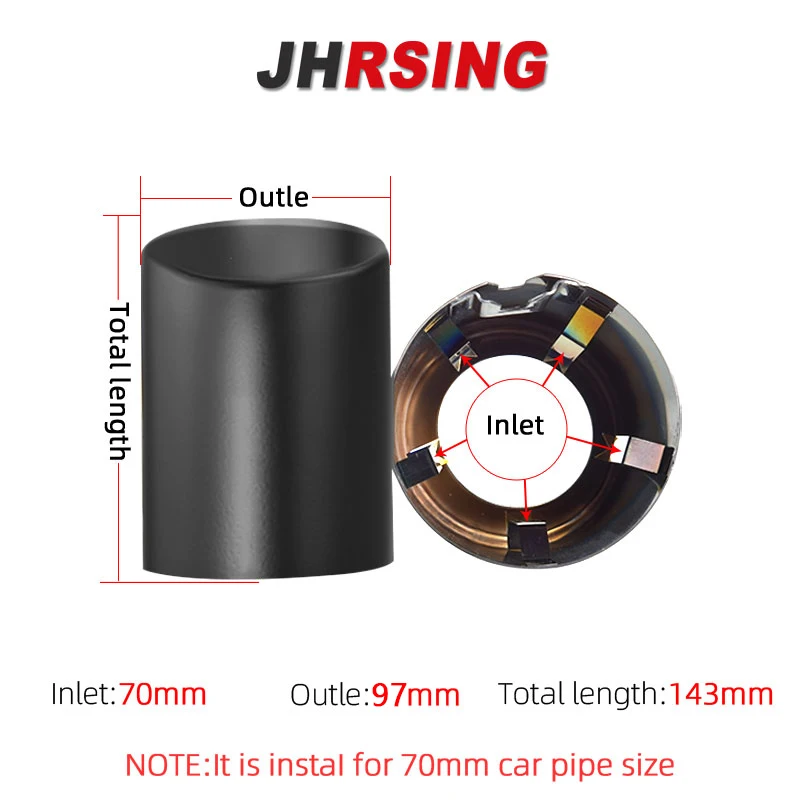 Puntas de escape inclinadas negras para BMW M2, M3, M4, M5 y M6 - imagen 2