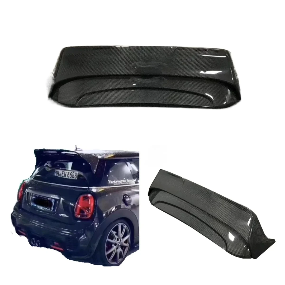 El alerón de fibra de carbono estilo AG es adecuado para BMW Mini F55 F56