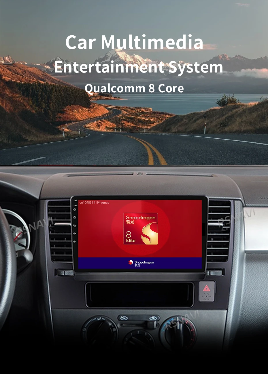 Detalle de la pantalla multimedia para Nissan Tiida