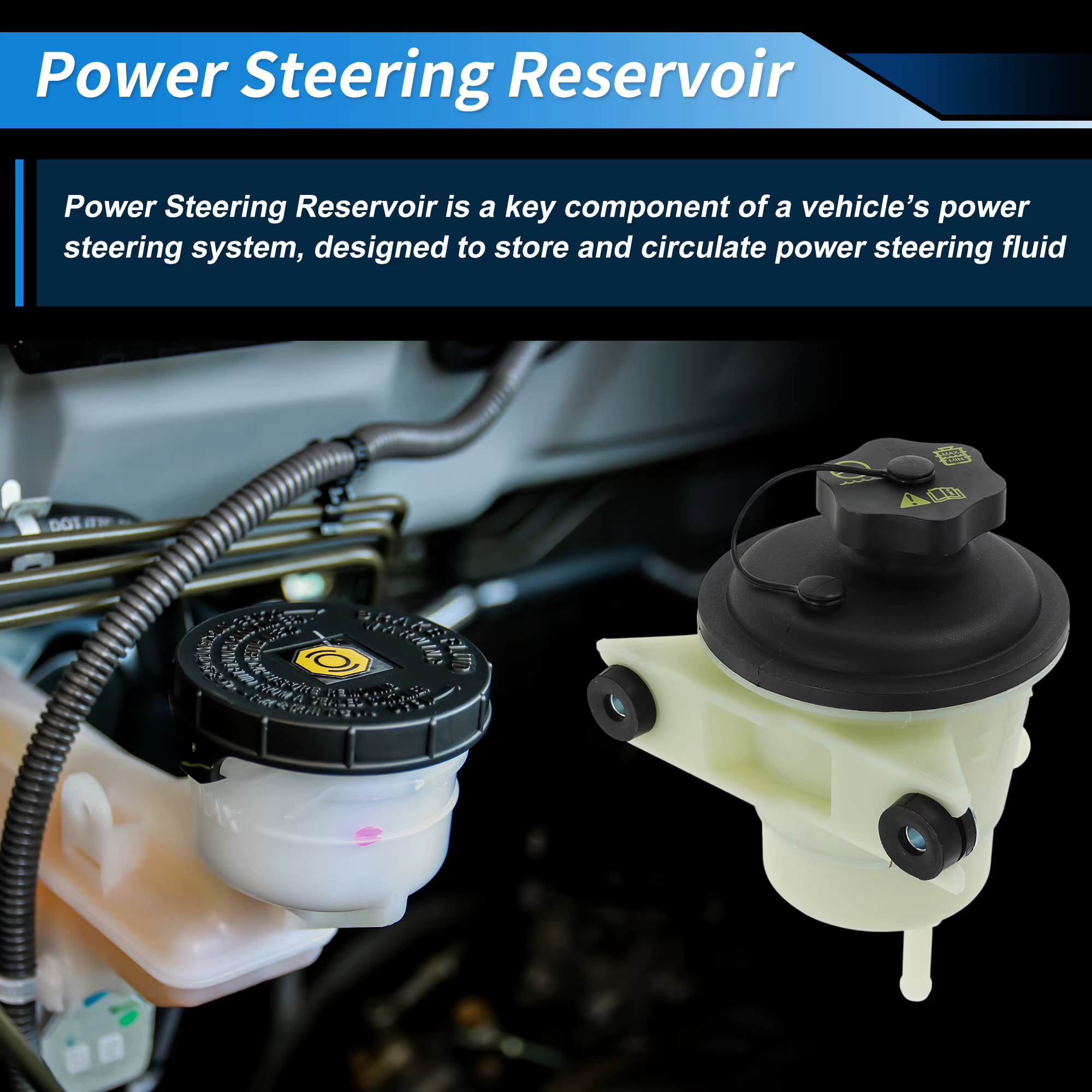 Depósito dirección asistida UXCELL YL8Z3A697BA – Ford Escape 03-07 - imagen 2
