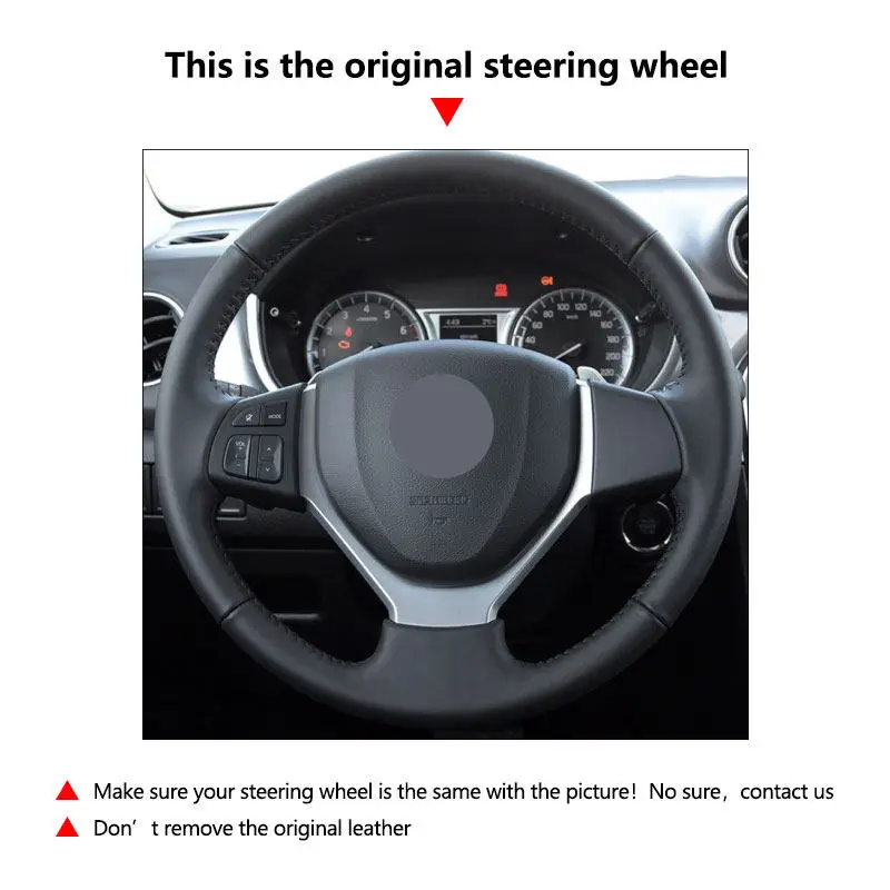 Funda volante cuero perforado para Suzuki Swift 2011-2017 - imagen 5