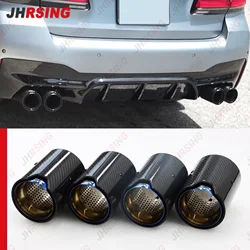 Punta escape fibra carbono ER con logo para BMW M2 M3 M4 F87 F80 F82