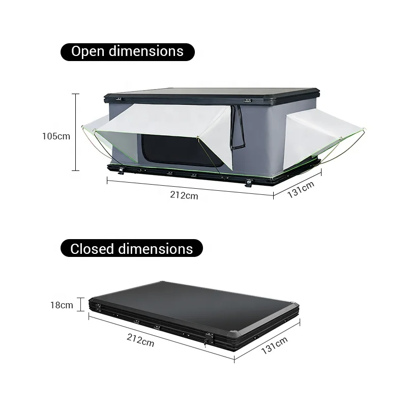Tienda de techo emergente de aluminio para camping en coche - imagen 3