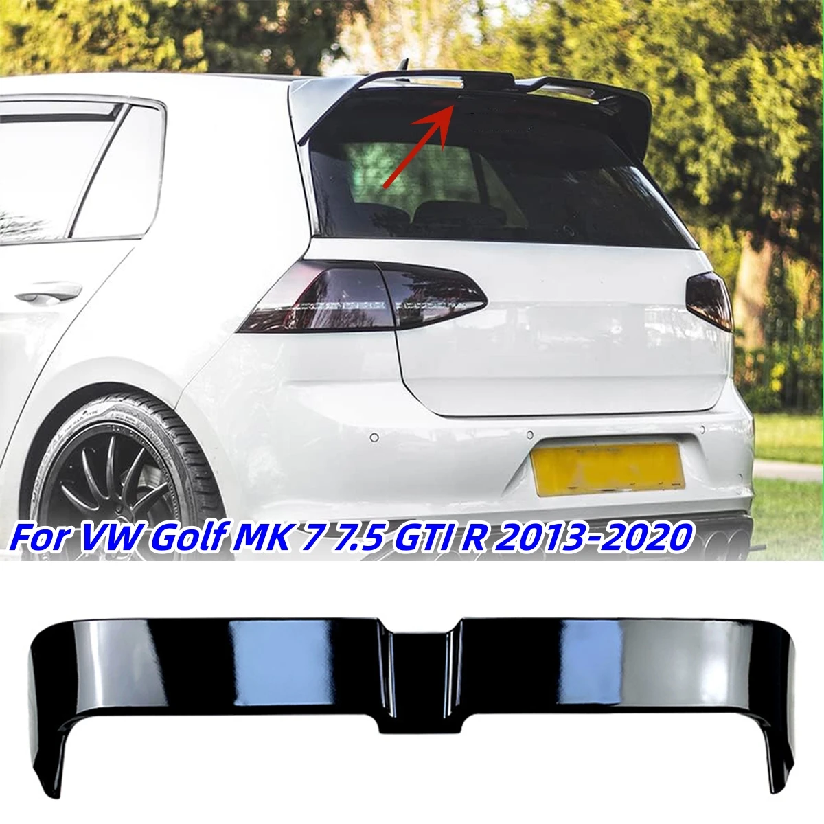 Alerón trasero de techo para VW Golf 7 GTI/R MK7.5 2014-2020