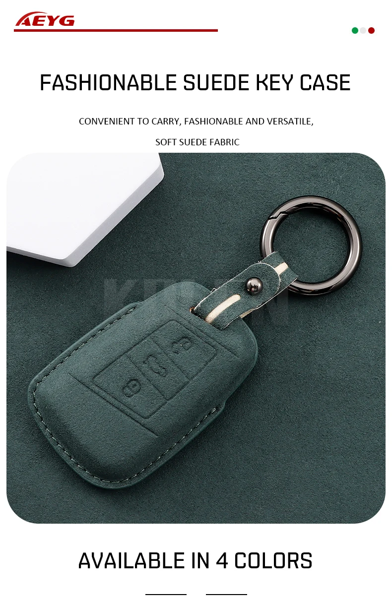 Detalle de la carcasa de cuero para llave de coche