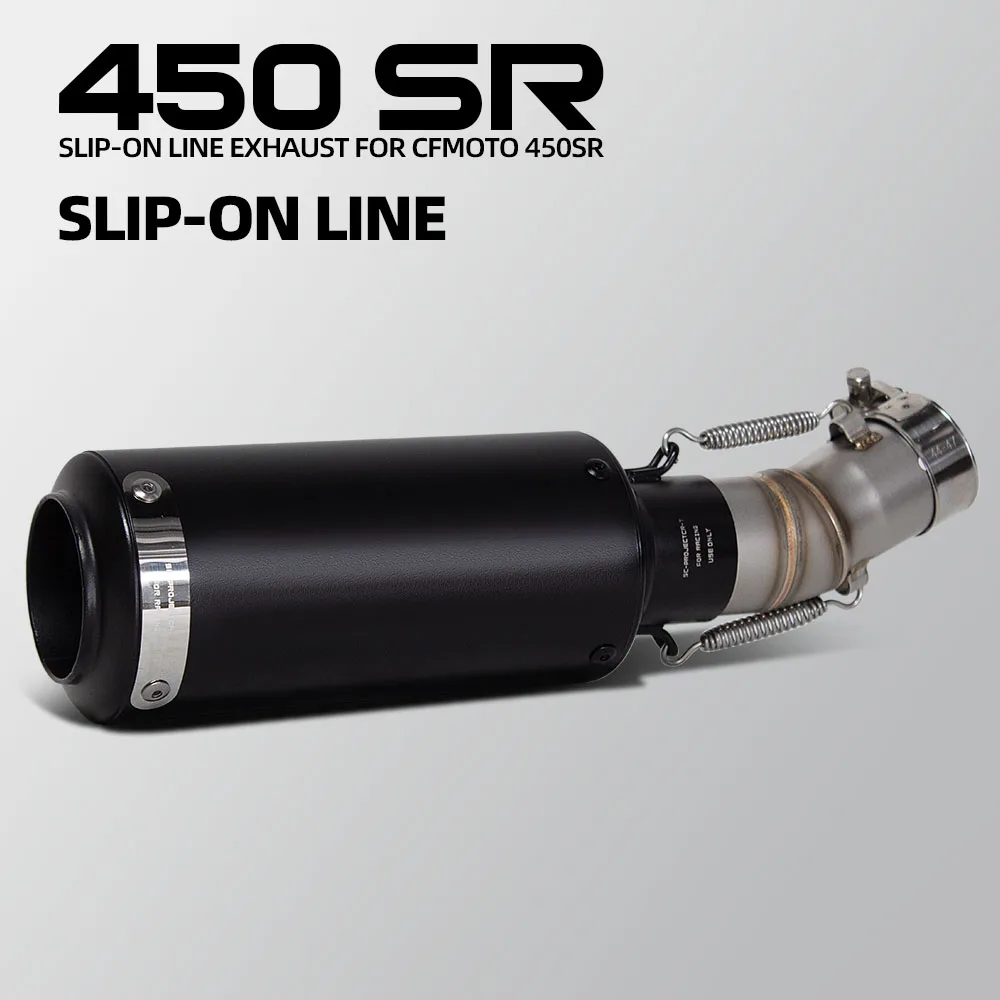 Escape deportivo con tubo intermedio para CFMOTO 450SR 2022-2025