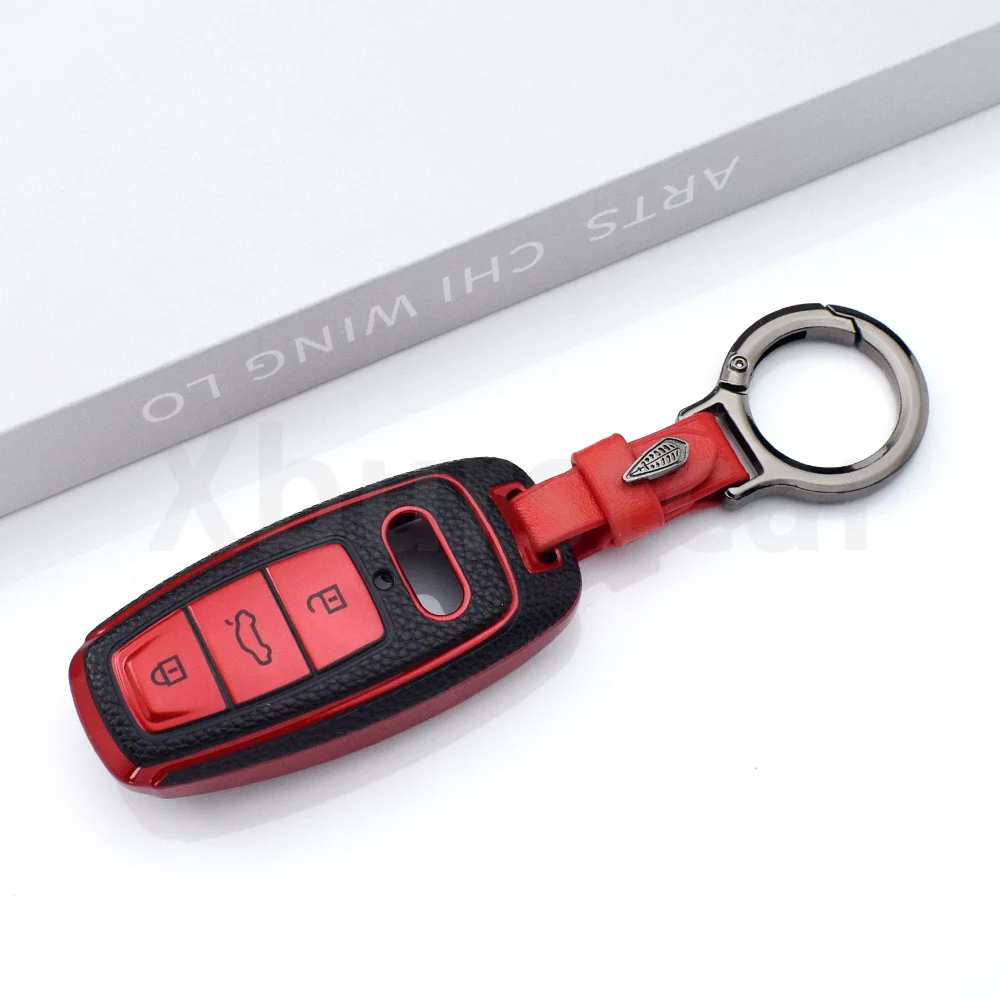 Funda llave Audi A6 A7 Q7 Q8 – Cuero negro premium - imagen 3