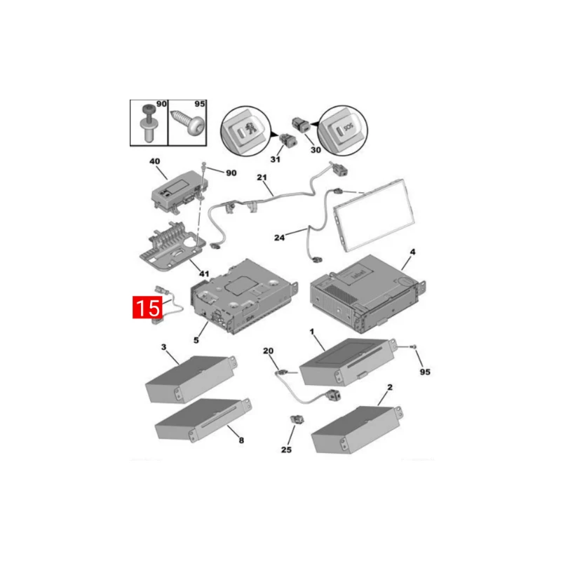 9666768380 Micrófono original para Peugeot 3008 308S y DS5 - C4L - imagen 3