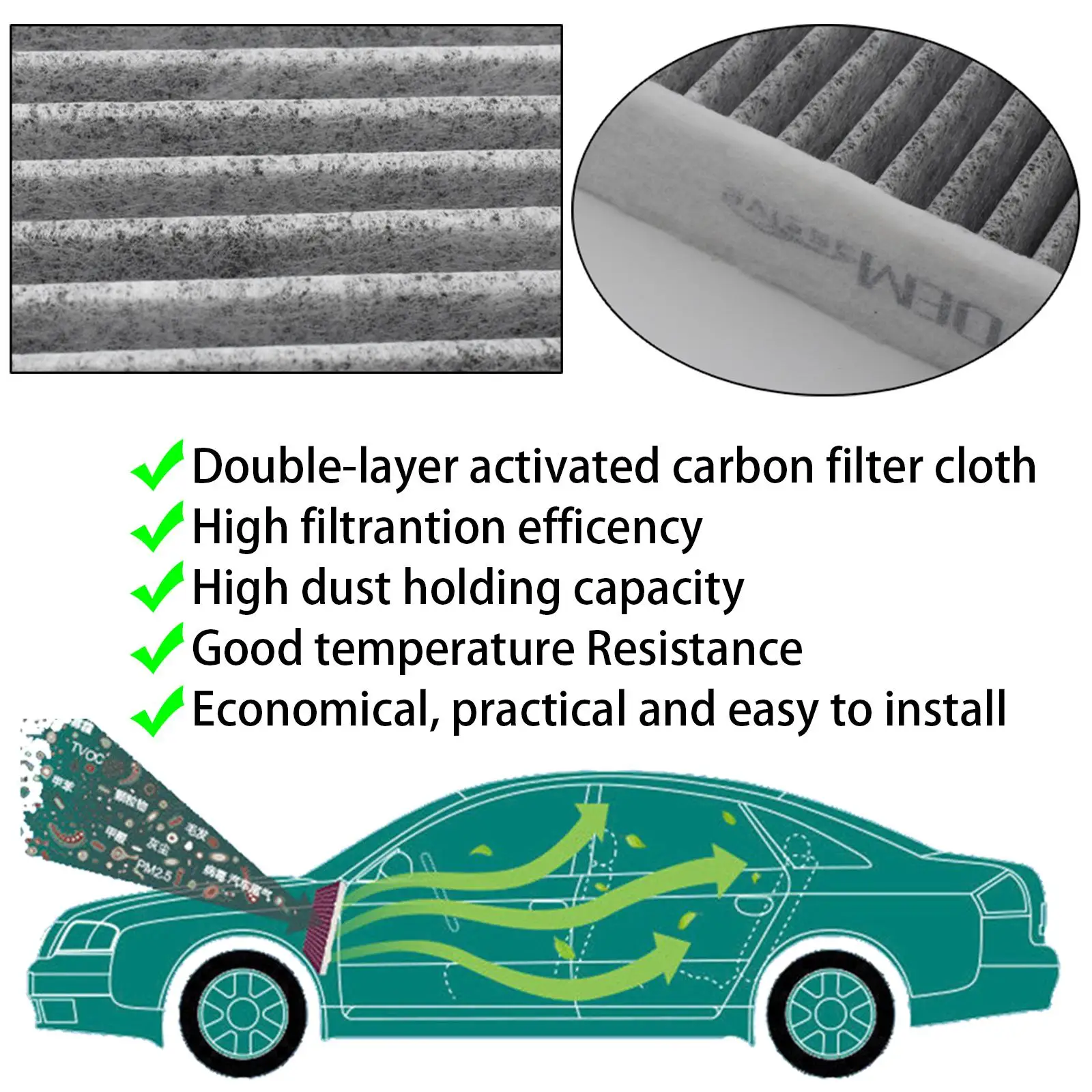 Filtro de habitáculo de carbón activo BMW Serie 5/6 E60 E61 E63 E64 - imagen 3