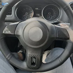 Decoración volante fibra de carbono VW Golf 6 MK6 Jetta Polo Touran Caddy