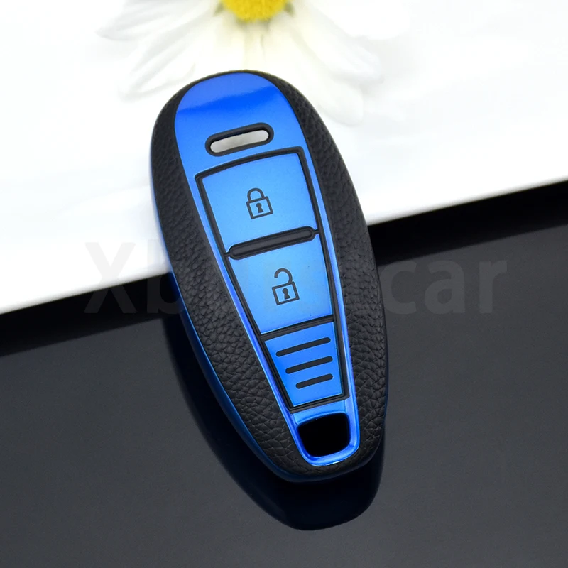 Funda de TPU vista lateral con botón de apertura