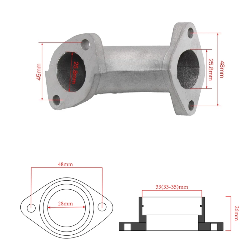 ZSDTRP colector de admisión Pit Bike YX125 – adaptador carburador VM22 - imagen 3