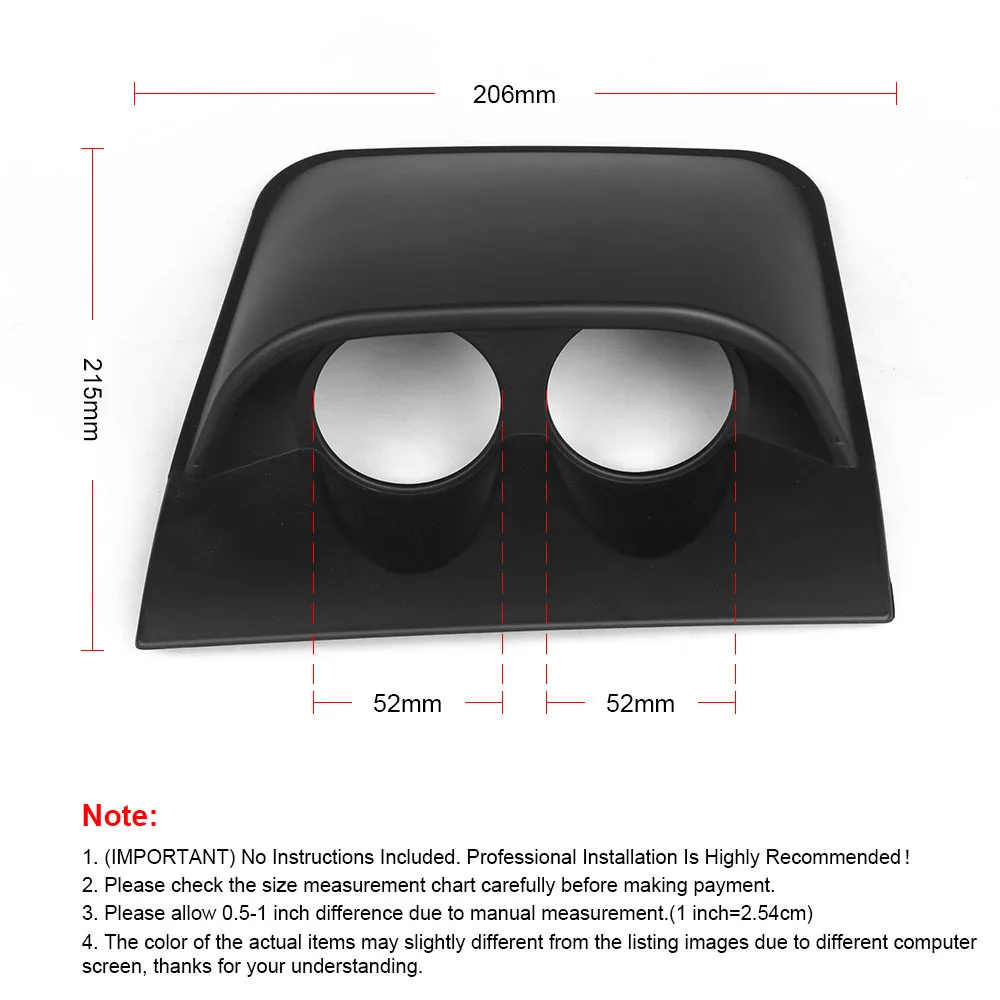 Soporte universal doble para relojes de 52 mm, acabado carbono - imagen 2