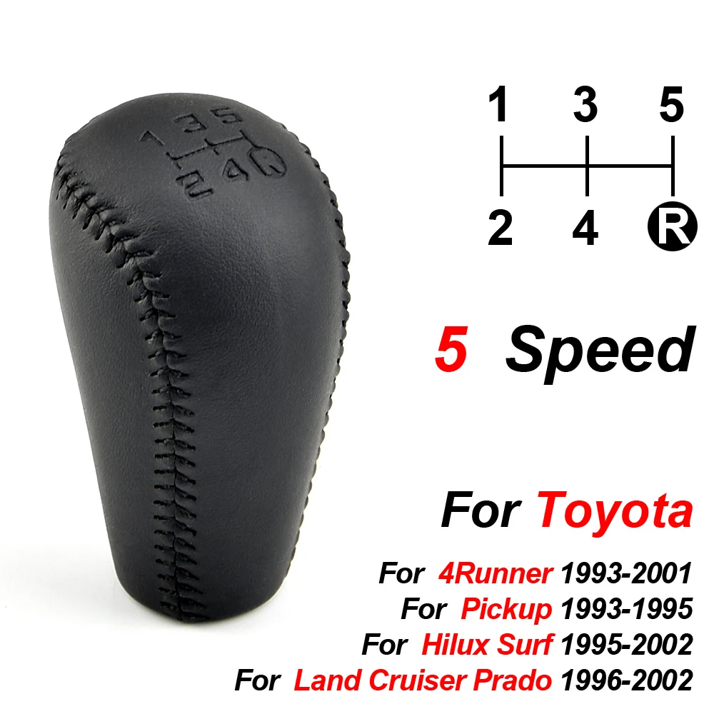 Pomo de cambio de cuero para Toyota Prado LC120, 4Runner y Hilux Surf - imagen 5