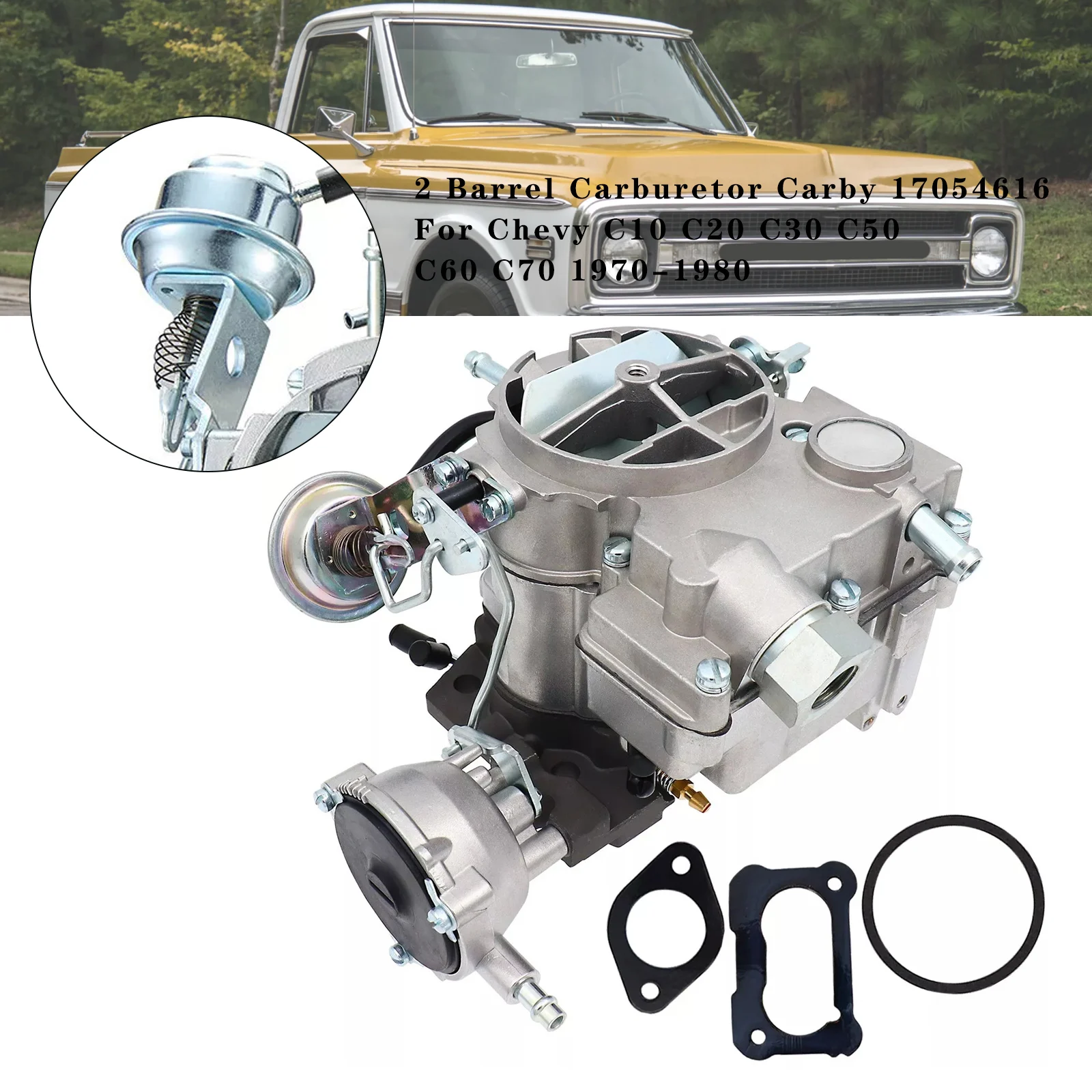 Carburador Artudatech 2 gargantas para Chevrolet C10-C70 1970-1980