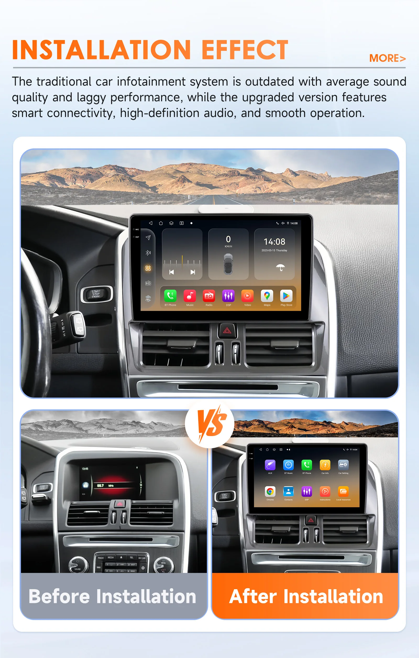 7862 Android 12 radio de coche Auto DSP Carplay para Volvo XC60 2014 2015 2016 2017 reproductor de vídeo Multimedia 2din GPS navi unidad principal BT - imagen 2