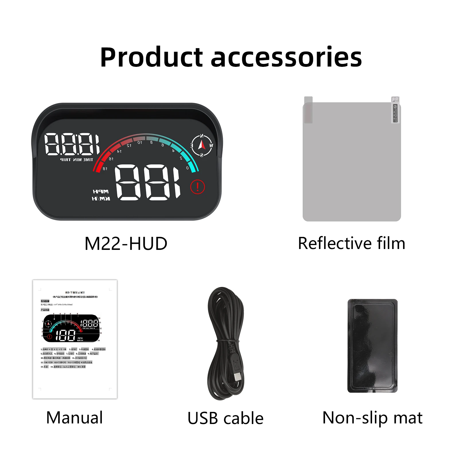 Pantalla HUD universal para coche con GPS: velocímetro digital - imagen 5
