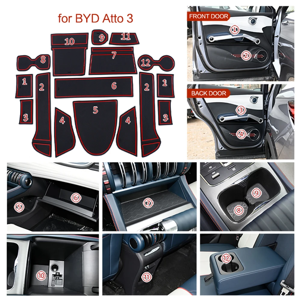 Alfombrillas protectoras de puerta BYD Atto 3 2021-2023 LHD