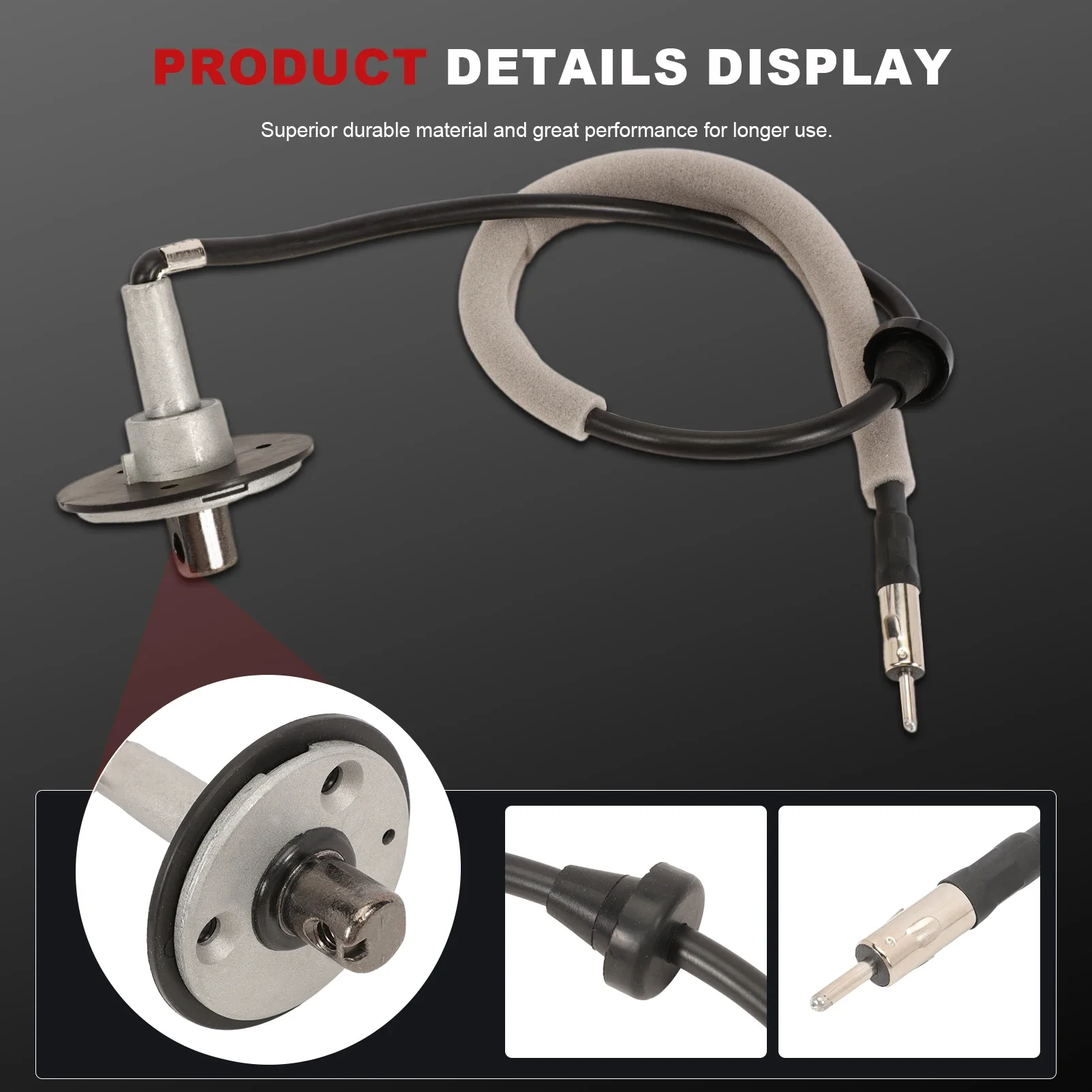 Base de antena de radio con cable para Jeep Wrangler TJ 1997-2006 - imagen 3