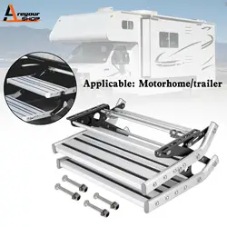 Escalón doble plegable de aluminio para autocaravana