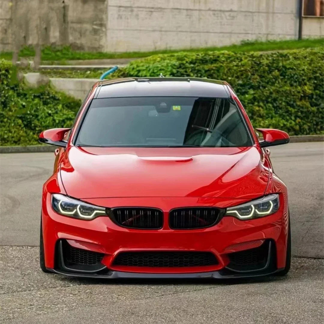 Kit de carrocería de coche de fibra de carbono, conjunto de labio delantero para BMW Serie 3 4 M3 M4 F80 F82 F83 2015-18, accesorios convertidos para automóviles - imagen 2