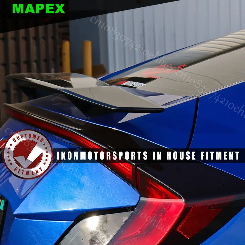 Alerón trasero negro brillante para Honda Civic Coupé 2016-2020 - imagen 3