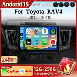 Autoradio Android 15 con CarPlay para Toyota RAV4 2012-2018