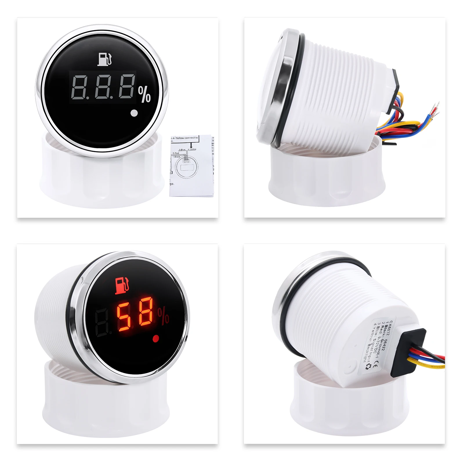 Indicador digital nivel combustible 52 mm universal - imagen 4