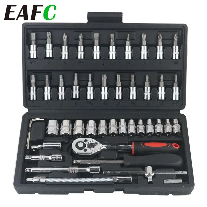 Kit de herramientas mecánicas con llave dinamométrica para coche