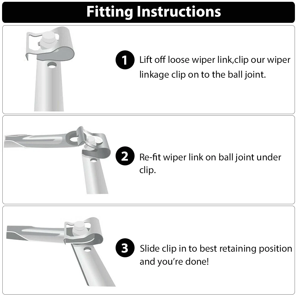 Kit clips para reparación de limpiaparabrisas universal - imagen 3