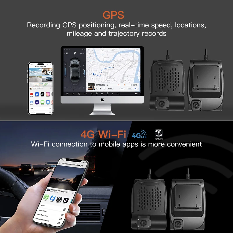 Dashcam 1080P con GPS y ADAS – lente dual para coche - imagen 3