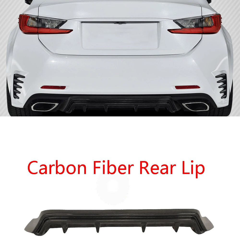Para Toyota RC Series RC200T/RC350 2015-2018 años modificación de kit de carrocería de coche de labio trasero de fibra de carbono