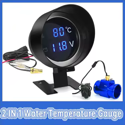 Medidor de temperatura del agua y voltímetro 1/8 NPT para coche