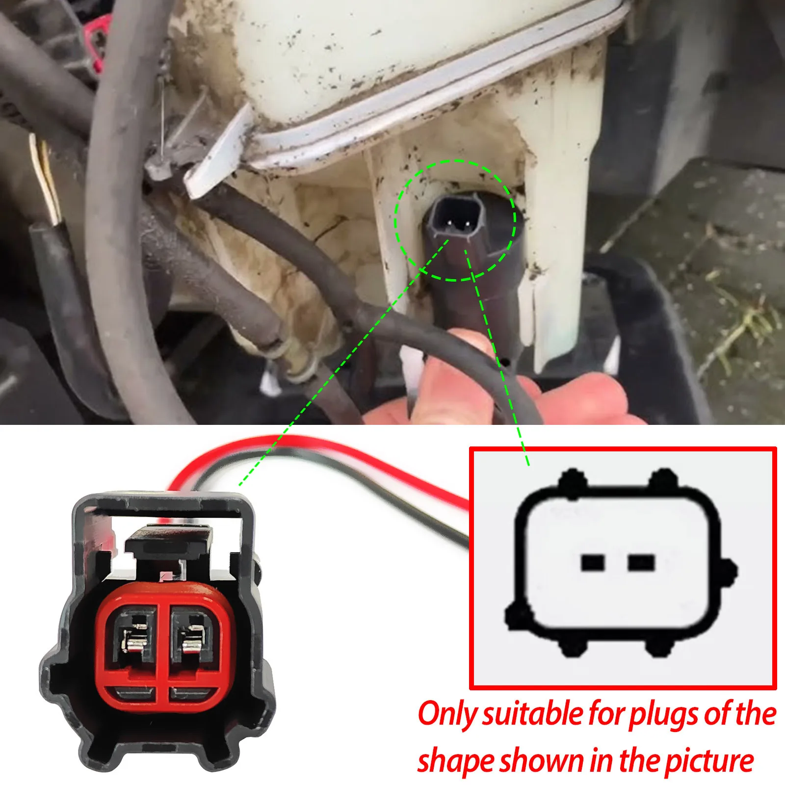 Conector bomba limpiaparabrisas Ford Transit Focus Kuga Mondeo - imagen 3