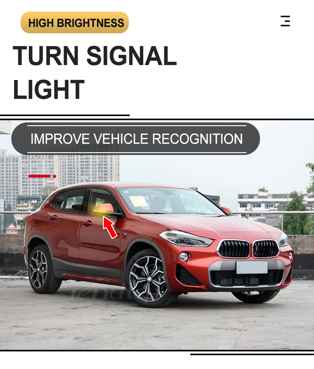 Luz intermitente dinámica para retrovisor con indicador LED