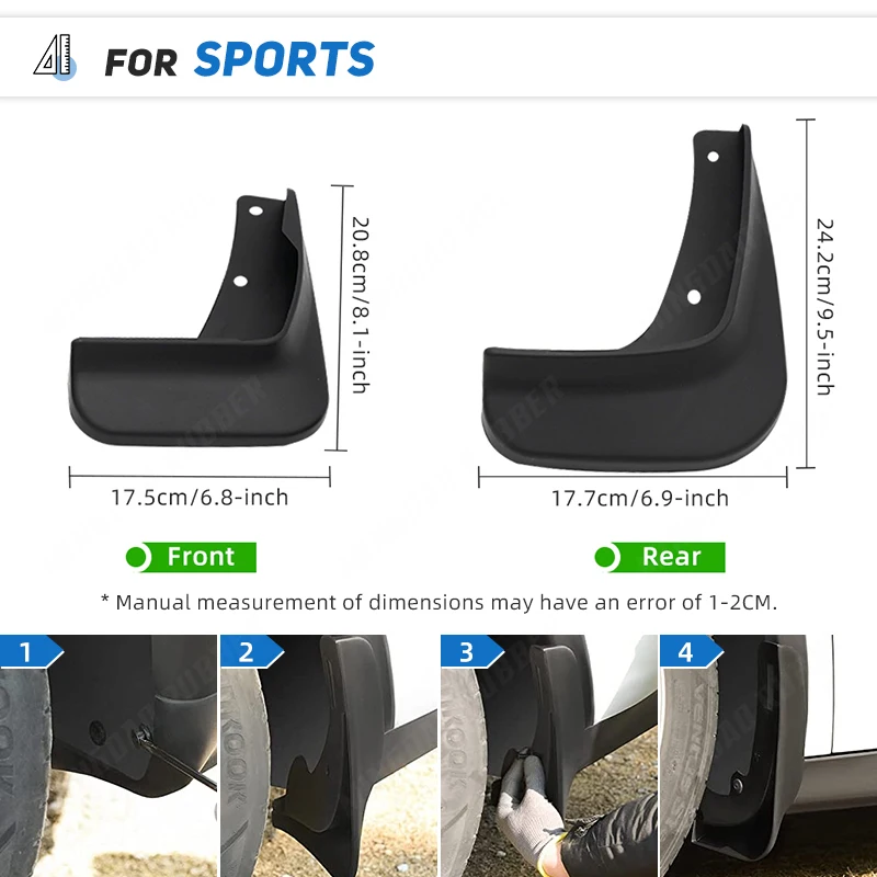 Guardabarros delimitador para Mitsubishi Lancer EX 2008-2013 - imagen 3