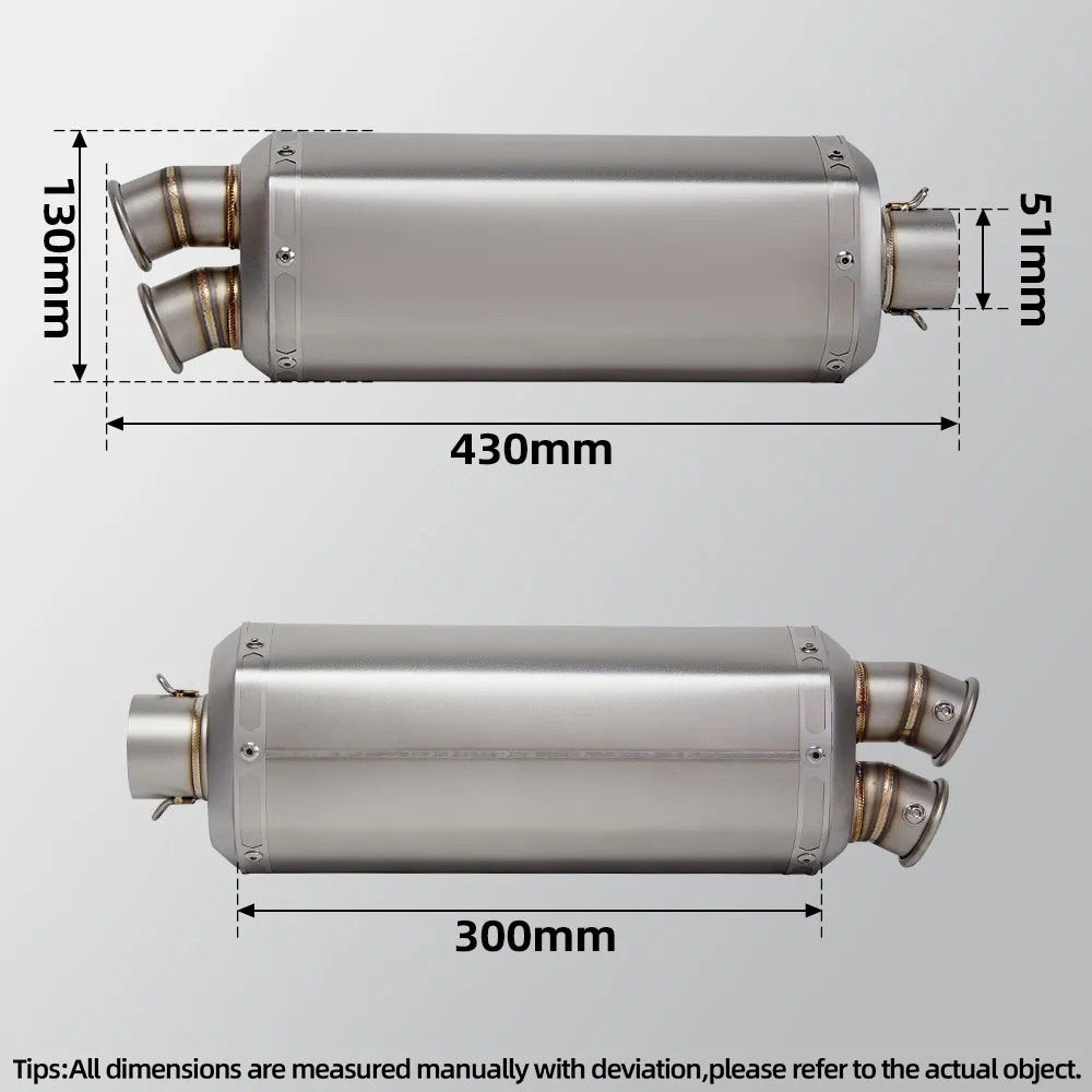 Akra S9 Silenciador de escape universal para moto 51 mm con DB Killer - imagen 2