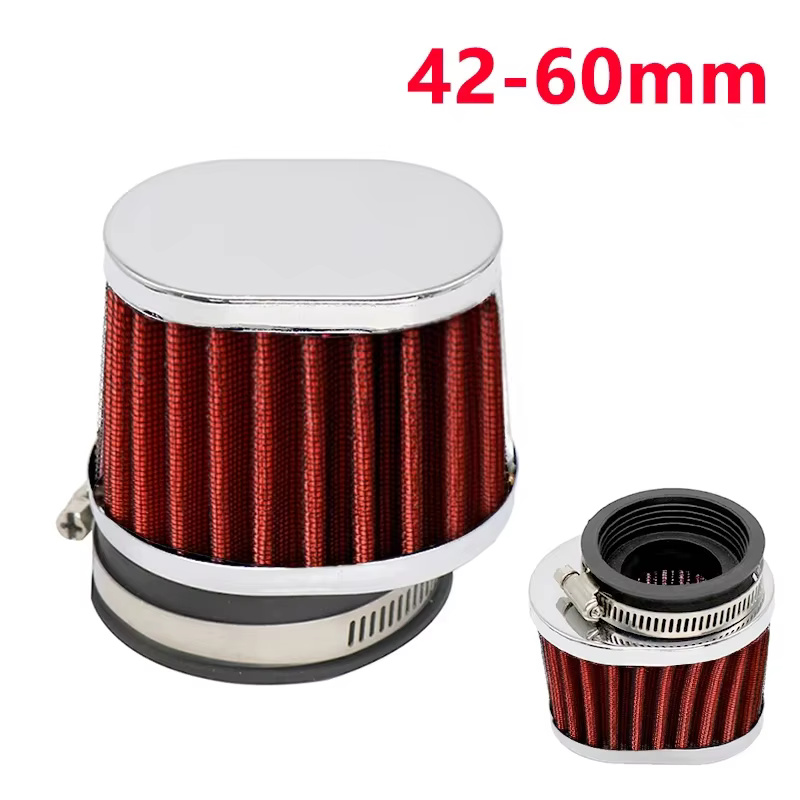 Filtro de aire deportivo universal de alto flujo para moto 42-60 mm