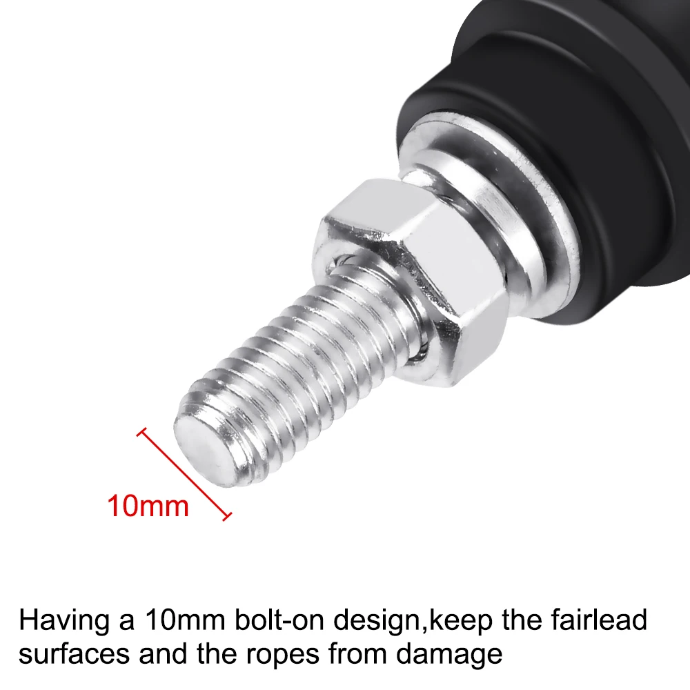 Gancho para cabrestante de aluminio con soporte de acero negro - imagen 5