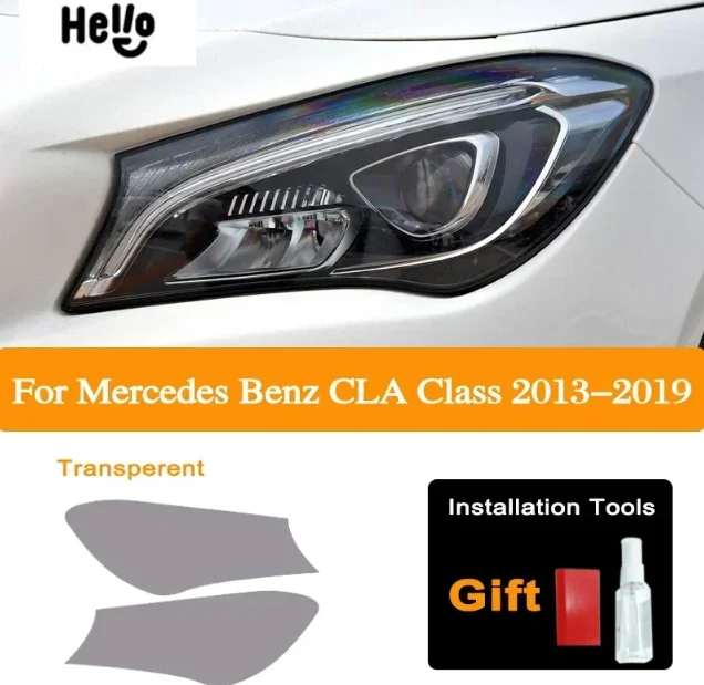 Película protectora TPU negra para pilotos traseros Mercedes CLA C117 - imagen 3