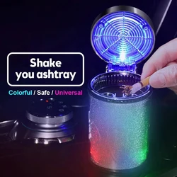 Cenicero coche LED universal con luz para mechero de cigarrillos