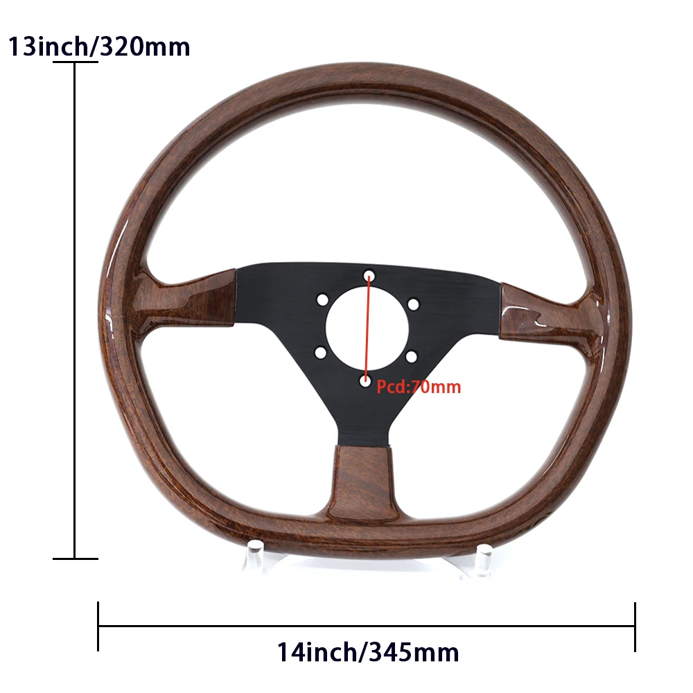 Volante deportivo de madera Spceddy MCX de diseño ovalado - imagen 5