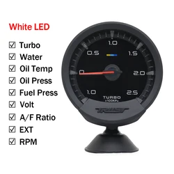 GReddi Sirius Medidores 74mm LED - Volt/Temp/Presión/A/F/RPM