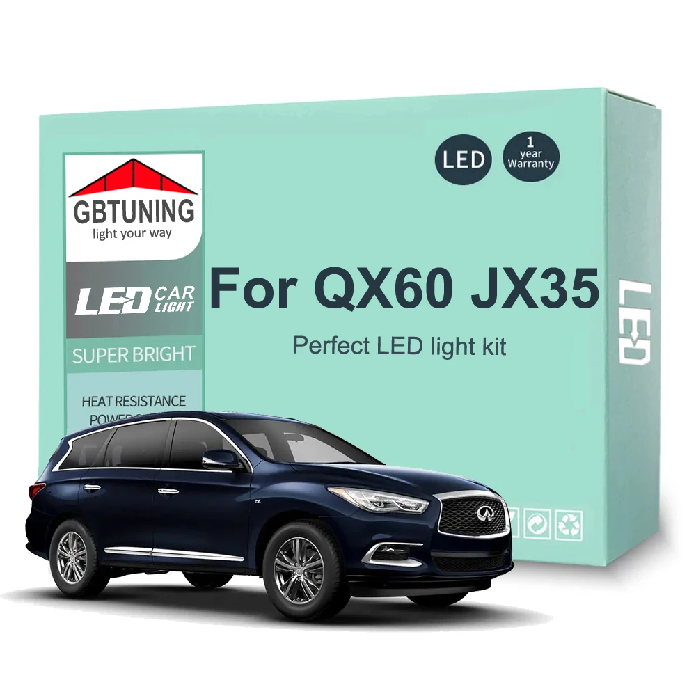 Kit de bombillas LED Canbus para interior Infiniti QX60 y JX35