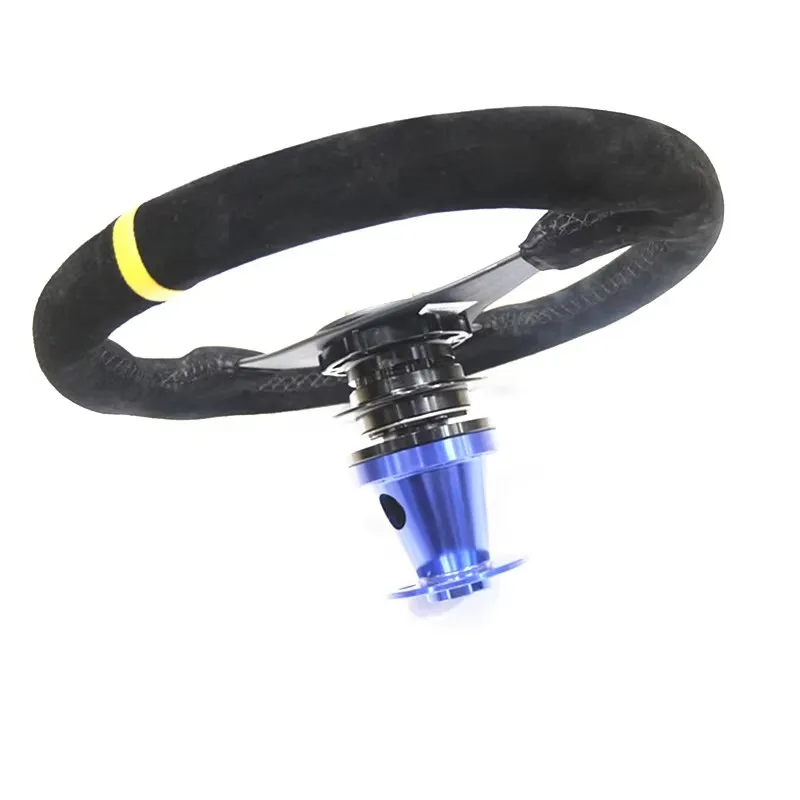 Volante racing plano 350mm piel sintética universal - imagen 2